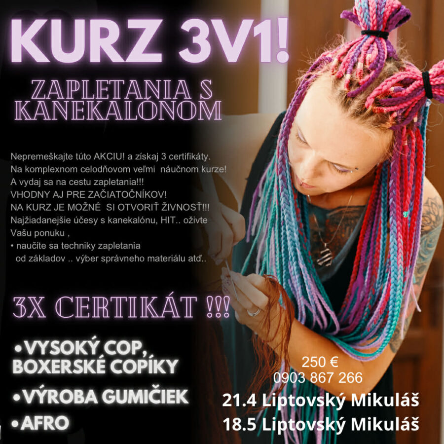 Kurz zapletania s kanekalónom 3v1